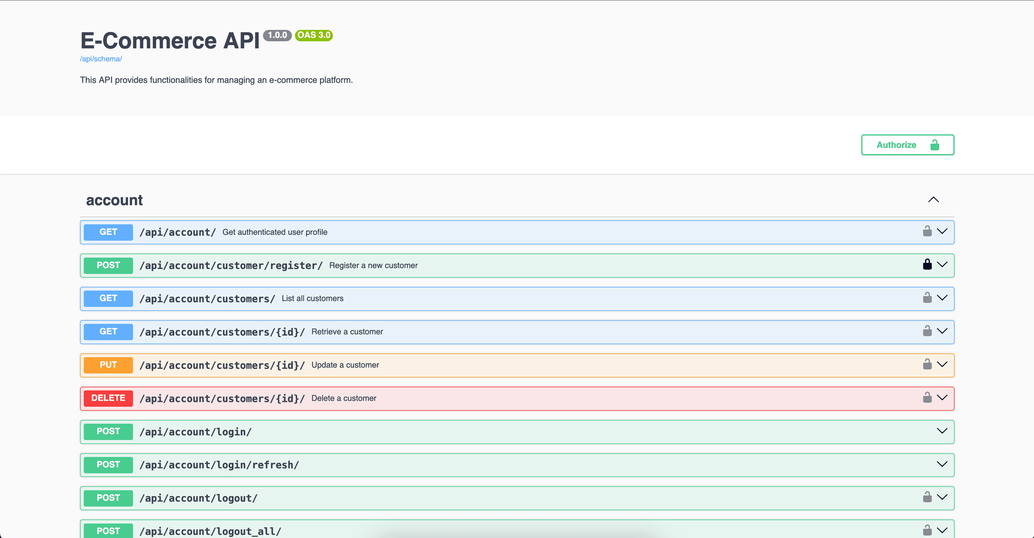 E-commerce Backend